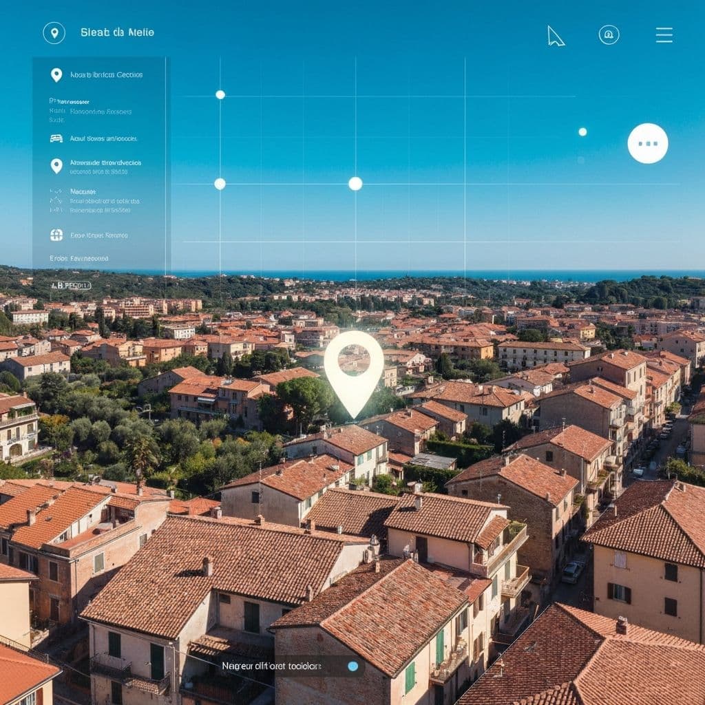 Vista aerea di un quartiere italiano